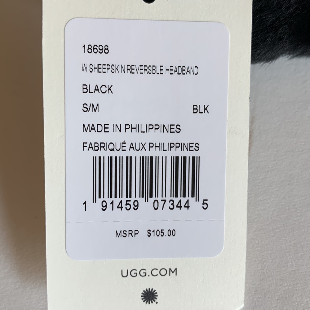 UGG Reversible Leather & Shearling Headband - Picture 8 of 9